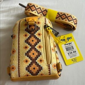 Wrangler Geometric Yellow Crossbody Bag
